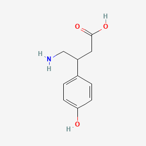 molecular formula C10H13NO3 B3326748 4-amino-3-(4-hydroxyphenyl)butanoic acid CAS No. 28311-44-6