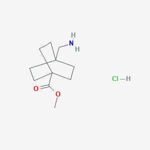 molecular formula C11H20ClNO2 B3326753 4-(氨甲基)双环[2.2.2]辛烷-1-羧酸甲酯盐酸盐 CAS No. 28345-57-5