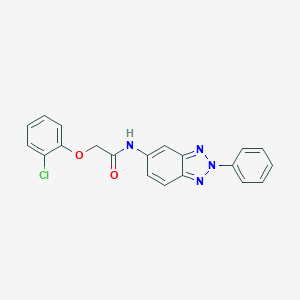 molecular formula C20H15ClN4O2 B332677 2-(2-chlorophenoxy)-N-(2-phenyl-2H-1,2,3-benzotriazol-5-yl)acetamide 