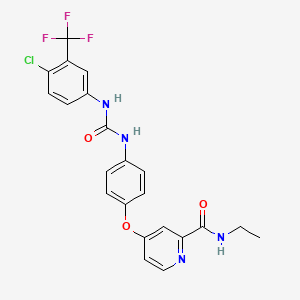 molecular formula C22H18ClF3N4O3 B3326771 4-(4-(3-(4-chloro-3-(trifluoromethyl)phenyl)ureido)phenoxy)-N-ethylpicolinamide CAS No. 284461-82-1