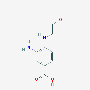 molecular formula C10H14N2O3 B3326780 3-Amino-4-[(2-methoxyethyl)amino]benzoic acid CAS No. 284672-81-7