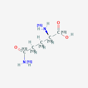 molecular formula C5H10N2O3 B3326793 L-谷氨酰胺-13C5,15N2 CAS No. 285978-14-5