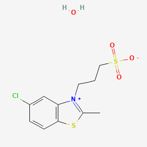 molecular formula C11H14ClNO4S2 B3326802 3-(5-Chloro-2-methylbenzo[d]thiazol-3-ium-3-yl)propane-1-sulfonate hydrate CAS No. 286013-21-6