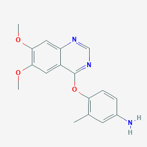 molecular formula C17H17N3O3 B3326810 4-((6,7-Dimethoxyquinazolin-4-yl)oxy)-3-methylaniline CAS No. 286371-73-1