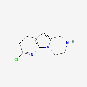molecular formula C10H10ClN3 B3326839 2-Chloro-6,7,8,9-tetrahydropyrido[3',2':4,5]pyrrolo[1,2-a]pyrazine CAS No. 287384-86-5
