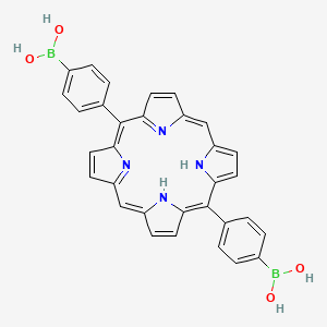 molecular formula C32H24B2N4O4 B3326868 5,15-Bis(4-dioxylborylphenyl)porphyrin CAS No. 290356-48-8