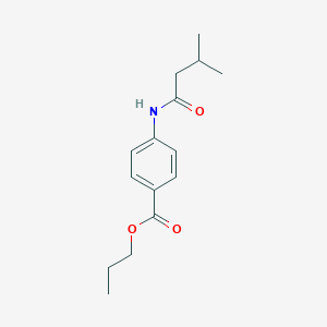 molecular formula C15H21NO3 B332687 Propyl 4-(3-methylbutanamido)benzoate 