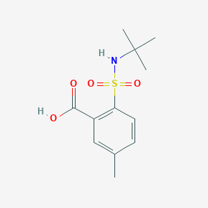 molecular formula C12H17NO4S B3326871 2-[[(1,1-Dimethylethyl)amino]sulfonyl]-5-methylbenzoic acid CAS No. 29083-08-7