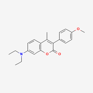 molecular formula C21H23NO3 B3326880 7-(Diethylamino)-3-(4-methoxyphenyl)-4-methyl-2H-1-benzopyran-2-one CAS No. 29197-97-5