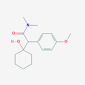 molecular formula C17H25NO3 B3326909 2-(1-hydroxycyclohexyl)-2-(4-methoxyphenyl)-N,N-dimethylacetamide CAS No. 295366-48-2