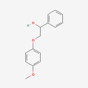 molecular formula C15H16O3 B3326913 2-(4-Methoxyphenoxy)-1-phenylethanol CAS No. 29556-89-6