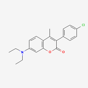 3-(4-Chlorophenyl)-7-(diethylamino)-4-methyl-2H-1-benzopyran-2-one