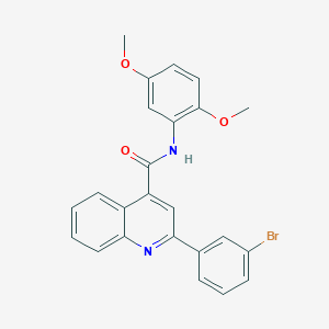 molecular formula C24H19BrN2O3 B332692 2-(3-bromophenyl)-N-(2,5-dimethoxyphenyl)quinoline-4-carboxamide 