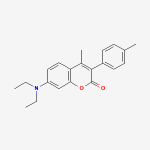 molecular formula C21H23NO2 B3326921 7-(Diethylamino)-4-methyl-3-(4-methylphenyl)-2H-1-benzopyran-2-one CAS No. 29639-43-8