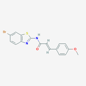 molecular formula C17H13BrN2O2S B332693 N-(6-bromo-1,3-benzothiazol-2-yl)-3-(4-methoxyphenyl)acrylamide 