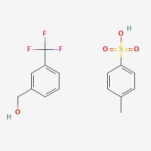 molecular formula C15H15F3O4S B3326930 4-Methylbenzene-1-sulfonic acid--[3-(trifluoromethyl)phenyl]methanol (1/1) CAS No. 29690-38-8