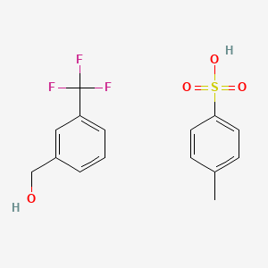 molecular formula C15H15F3O4S B3326930 4-甲基苯磺酸--[3-(三氟甲基)苯基]甲醇 (1/1) CAS No. 29690-38-8