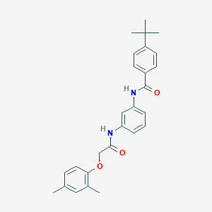 molecular formula C27H30N2O3 B332696 4-tert-butyl-N-(3-{[(2,4-dimethylphenoxy)acetyl]amino}phenyl)benzamide 