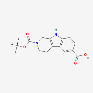 molecular formula C17H20N2O4 B3326979 2-(Tert-butoxycarbonyl)-2,3,4,9-tetrahydro-1h-pyrido[3,4-b]indole-6-carboxylic acid CAS No. 300716-00-1