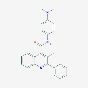molecular formula C25H23N3O B332699 N-[4-(dimethylamino)phenyl]-3-methyl-2-phenyl-4-quinolinecarboxamide 