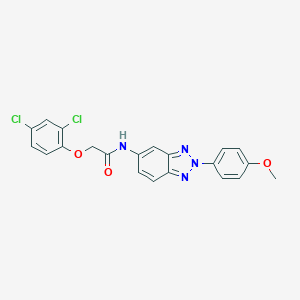 molecular formula C21H16Cl2N4O3 B332700 2-(2,4-dichlorophenoxy)-N-[2-(4-methoxyphenyl)-2H-1,2,3-benzotriazol-5-yl]acetamide 