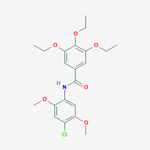 molecular formula C21H26ClNO6 B332701 N-(4-chloro-2,5-dimethoxyphenyl)-3,4,5-triethoxybenzamide 