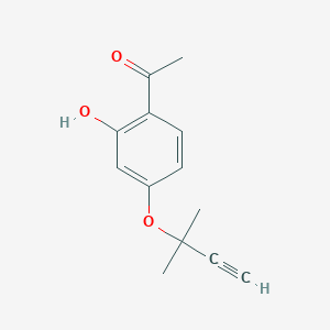 molecular formula C13H14O3 B3327010 1-(2-Hydroxy-4-((2-methylbut-3-yn-2-yl)oxy)phenyl)ethan-1-one CAS No. 30414-96-1