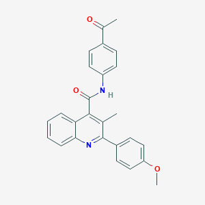 molecular formula C26H22N2O3 B332704 N-(4-acetylphenyl)-2-(4-methoxyphenyl)-3-methylquinoline-4-carboxamide 