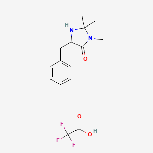 molecular formula C15H19F3N2O3 B3327065 (S)-5-Benzyl-2,2,3-trimethylimidazolidin-4-one 2,2,2-trifluoroacetate CAS No. 309918-53-4