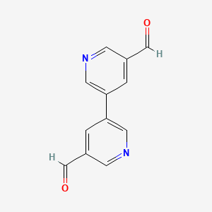 molecular formula C12H8N2O2 B3327074 [3,3'-联吡啶]-5,5'-二甲醛 CAS No. 311811-95-7