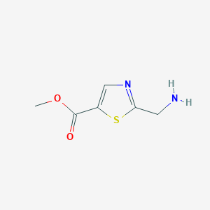 molecular formula C6H8N2O2S B3327113 Methyl 2-(aminomethyl)-1,3-thiazole-5-carboxylate CAS No. 313683-54-4