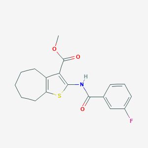 methyl 2-[(3-fluorobenzoyl)amino]-5,6,7,8-tetrahydro-4H-cyclohepta[b]thiophene-3-carboxylate