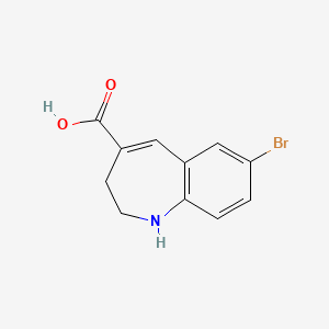 molecular formula C11H10BrNO2 B3327120 7-Bromo-2,3-dihydro-1H-benzo[b]azepine-4-carboxylic acid CAS No. 313735-42-1