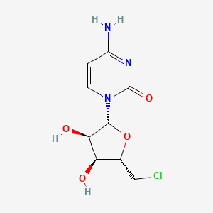 molecular formula C9H12ClN3O4 B3327141 4-amino-1-[(2R,3R,4S,5S)-5-(chloromethyl)-3,4-dihydroxyoxolan-2-yl]pyrimidin-2-one CAS No. 31652-78-5