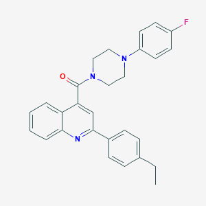 molecular formula C28H26FN3O B332719 2-(4-Ethylphenyl)-4-{[4-(4-fluorophenyl)-1-piperazinyl]carbonyl}quinoline 