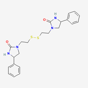 molecular formula C22H26N4O2S2 B3327211 双(2-(2-氧代-4-苯基咪唑烷-1-基)乙基)二硫化物 CAS No. 32190-36-6