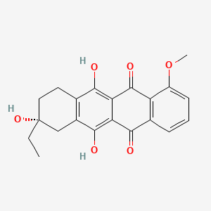 molecular formula C21H20O6 B3327224 (9R)-9-ethyl-6,9,11-trihydroxy-4-methoxy-8,10-dihydro-7H-tetracene-5,12-dione CAS No. 32384-98-8