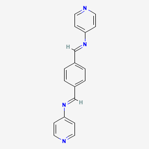 molecular formula C18H14N4 B3327234 N-pyridin-4-yl-1-[4-(pyridin-4-yliminomethyl)phenyl]methanimine CAS No. 324068-05-5