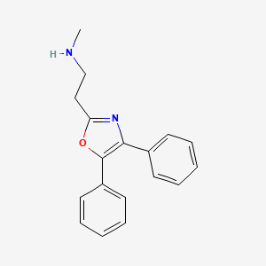 molecular formula C18H18N2O B3327235 2-(4,5-diphenyl-1,3-oxazol-2-yl)-N-methylethanamine CAS No. 32432-14-7