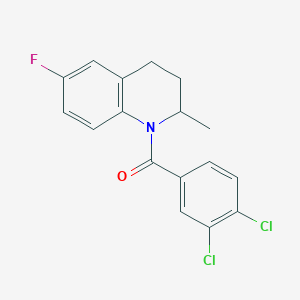 molecular formula C17H14Cl2FNO B332724 (3,4-dichlorophenyl)(6-fluoro-2-methyl-3,4-dihydroquinolin-1(2H)-yl)methanone 