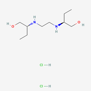 molecular formula C10H26Cl2N2O2 B3327240 (2s)-2-[2-[[(1r)-1-(Hydroxymethyl)propyl]amino]ethylamino]butan-1-ol CAS No. 32454-69-6
