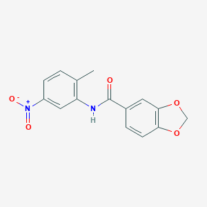 molecular formula C15H12N2O5 B332725 N-{5-nitro-2-methylphenyl}-1,3-benzodioxole-5-carboxamide 