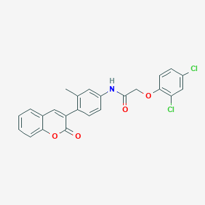 2-(2,4-dichlorophenoxy)-N-[3-methyl-4-(2-oxo-2H-chromen-3-yl)phenyl]acetamide