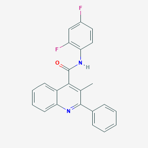 molecular formula C23H16F2N2O B332731 N-(2,4-difluorophenyl)-3-methyl-2-phenylquinoline-4-carboxamide 