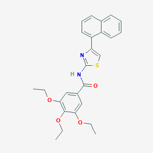 molecular formula C26H26N2O4S B332734 3,4,5-triethoxy-N-[4-(1-naphthyl)-1,3-thiazol-2-yl]benzamide 