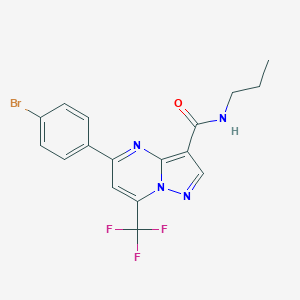 molecular formula C17H14BrF3N4O B332736 5-(4-bromophenyl)-N-propyl-7-(trifluoromethyl)pyrazolo[1,5-a]pyrimidine-3-carboxamide 