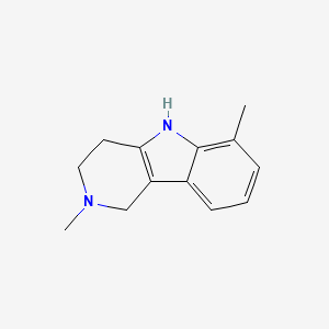 molecular formula C13H16N2 B3327365 2,6-二甲基-2,3,4,5-四氢-1H-吡啶并[4,3-b]吲哚 CAS No. 33657-42-0