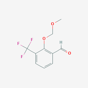 molecular formula C10H9F3O3 B3327371 Benzaldehyde, 2-(methoxymethoxy)-3-(trifluoromethyl)- CAS No. 336628-66-1