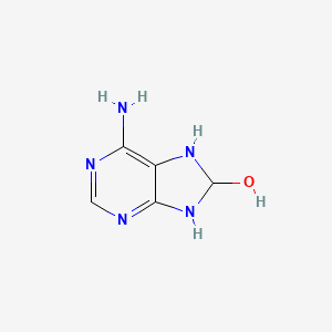 molecular formula C5H7N5O B3327382 Purin-8-ol, 6-amino-8,9-dihydro- CAS No. 33925-00-7