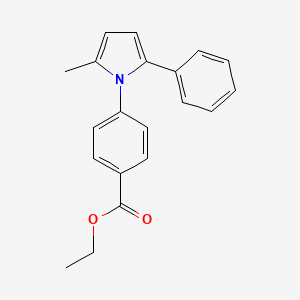 molecular formula C20H19NO2 B3327388 ethyl 4-(2-methyl-5-phenyl-1H-pyrrol-1-yl)benzoate CAS No. 340303-33-5